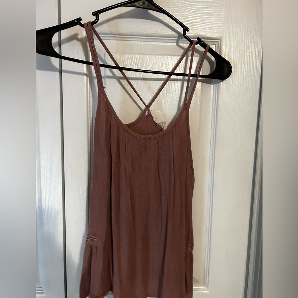 LA Hearts mauve tank top